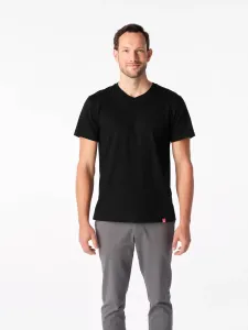 Bavlněné tričko proti pocení CityZen černé výstřih do V Veľkosť: XL