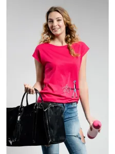 CityZen® Dámske tričko ALTA malinové s potlačou od E. Podzimkové Veľkosť: M/40