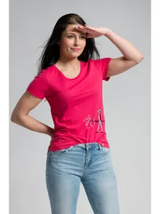 CityZen® Dámske tričko BREDA malinové s potlačou od E. Podzimkové Veľkosť: XS/34