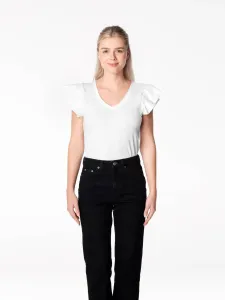 CityZen® Dámske tričko SOFIE s volánmi biele Veľkosť: S/36