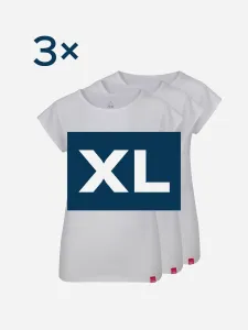 CityZen® Triplepack bielych dámskych tričiek ALTA - XL
