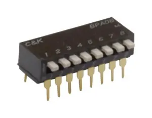 C&k Components Bpa03B Dip Switch, Spst, 3 Pos, 0.1A, 5Vdc, Tht
