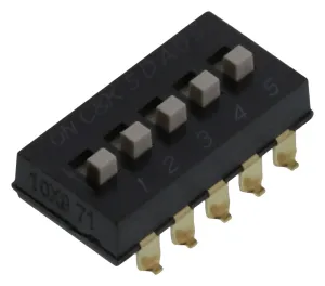C&k Components Sda05H1Sbd Dip Switch, Spst, 5Pos, 0.1A, 5Vdc, Smd