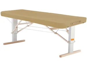 Prenosný elektrický masážny stôl Clap Tzu Linea Ayurveda Farba: PU - béžová (dune), Doplnky: sieťové napájanie + nožný spínač