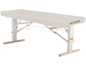 Prenosný elektrický masážny stôl Clap Tzu Linea Ayurveda Farba: PU - biela (white), Doplnky: sieťové napájanie + vstavané elektrické vyhrievanie + no…