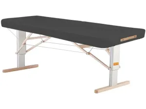 Prenosný elektrický masážny stôl Clap Tzu Linea Ayurveda Farba: PU - grafitová (graphite), Doplnky: sieťové napájanie + nožný spínač