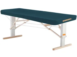 Prenosný elektrický masážny stôl Clap Tzu Linea Ayurveda Farba: PU - modrá (saphir), Doplnky: sieťové napájanie + nožný spínač