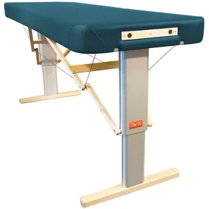 Prenosný elektrický masážny stôl Clap Tzu Linea Wellness Farba: PU - modrá (saphir), Rozmery: 192x75cm, Doplnky: sieťové napájanie + nožný spínač