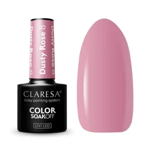 Claresa SoakOff UV/LED Color Dusty Rose gélový lak na nechty odtieň 8 5 g