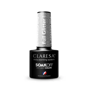 Claresa SoakOff UV/LED Color Full Glitter gélový lak na nechty odtieň 1 5 g