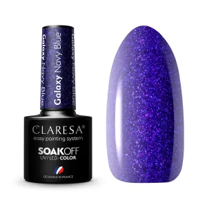 Claresa SoakOff UV/LED Color Galaxy gélový lak na nechty odtieň Navy Blue 5 g