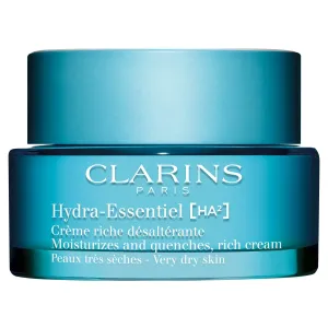 Clarins Hydra-Essentiel [HA²] Rich Cream 50 ml denný pleťový krém pre ženy na zmiešanú pleť; výživa a regenerácia pleti; na dehydratovanu pleť