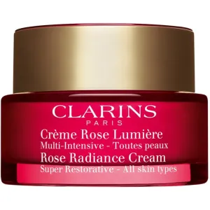 Clarins Rose Radiance 50 ml denný pleťový krém na veľmi suchú pleť; výživa a regenerácia pleti; proti vráskam; na rozjasnenie pleti