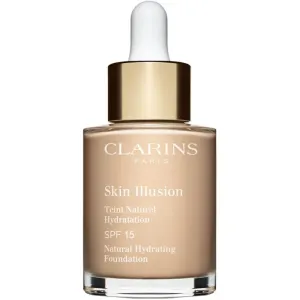 Clarins Skin Illusion Natural Hydrating SPF15 30 ml make-up pre ženy 105 Nude na veľmi suchú pleť; na rozjasnenie pleti; na dehydratovanu pleť