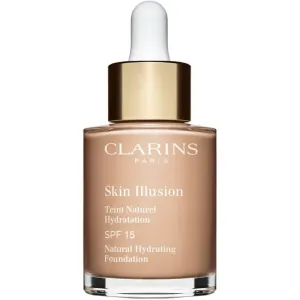 Clarins Skin Illusion Natural Hydrating SPF15 30 ml make-up pre ženy 107 Beige na veľmi suchú pleť; na rozjasnenie pleti; na dehydratovanu pleť