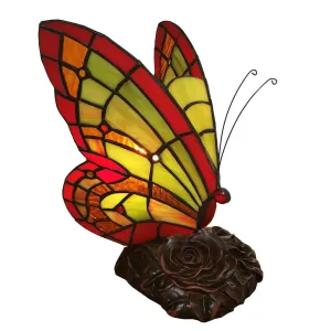 Dekoračná lampa 6011, motýľ, štýl Tiffany