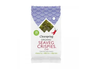 Clearspring Seaveg crispies - Chrumky z morskej riasy Nori s chilli BIO 4 g