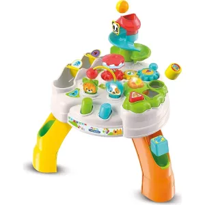 Clementoni Clemmy baby – Veselý hrací stolík s kockami a zvieratkami