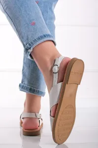 Biele nízke sandále Valeria
