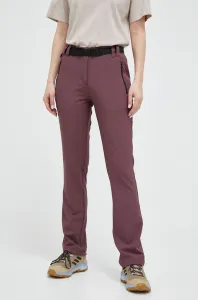 Nohavice CMP dámske, fialová farba, rovné, vysoký pás #5795712