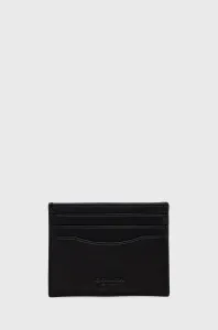 Kožené puzdro na karty Coach pánsky, čierna farba #234197
