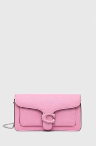 Kožená kabelka Coach ružová farba #9238733