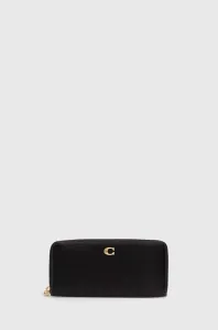 Kožená peňaženka Coach dámsky, čierna farba #6982524