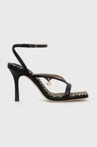 Kožené sandále Coach Kaia CA557, čierna farba #261741