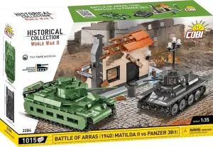 COBI - 2284 II WW Battle of Arras 1940 Matilda II vs Panzer 38t, 1:35, 1015 k