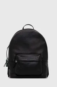 Kožený ruksak Coccinelle pánsky, čierna farba, veľký, jednofarebný #8743378