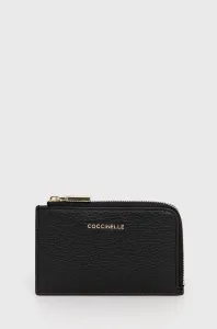 Kožená peňaženka Coccinelle dámsky, čierna farba #7055623
