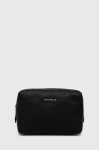 Kožená kozmetická taška Coccinelle čierna farba #8542614
