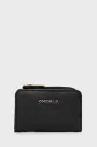 Kožená peňaženka Coccinelle dámsky, čierna farba #8520866