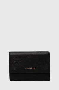Kožená peňaženka Coccinelle dámsky, čierna farba #7277189