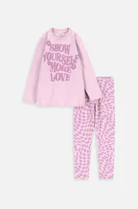 Detské bavlnené pyžamo Coccodrillo ružová farba, vzorovaná #8767780