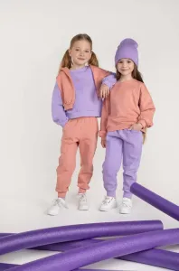 Detské bavlnené tepláky Coccodrillo fialová farba, jednofarebné #7521278