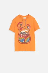 Detské bavlnené tričko Coccodrillo oranžová farba, s potlačou #8949102
