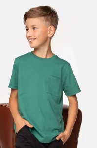 Detské bavlnené tričko Coccodrillo zelená farba, jednofarebný #8768120