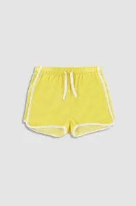 Detské krátke nohavice Coccodrillo žltá farba, jednofarebné, nastaviteľný pás