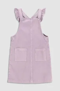 Dievčenské rifľové šaty Coccodrillo fialová farba, mini, rovný strih
