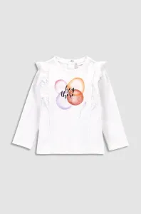 Tričko s dlhým rukávom pre bábätká Coccodrillo biela farba #9423591