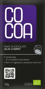 Cocoa Čokoláda čerešňa - acai BIO RAW 50 g