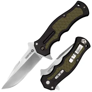 Zatvárací nôž Crawford 1 Cold Steel® – Strieborná čepeľ - Satin, Čierna / zelená (Farba: Čierna / zelená, Varianta: Strieborná čepeľ - Satin) #5809780