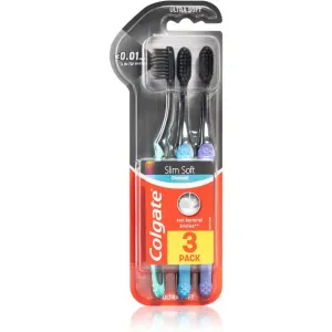 Colgate Slim Soft Active zubné kefky s aktívnym uhlím soft 3 ks #66381