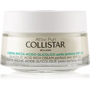 Collistar Pure Actives Glycolic Acid Rich Cream 50 ml denný pleťový krém pre ženy na veľmi suchú pleť; na pigmentové škvrny; proti vráskam