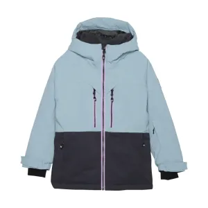 COLOR KIDS-Jr. Ski Jacket - Colorblock, stone blue Modrá 140