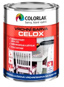 COLORLAK CELOX C2001 - Nitrocelulózová farba na kov a drevo C1000 - biela 9 L