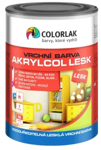 COLORLAK AKRYLCOL LESK V2046 - Lesklá vodou riediteľná vrchná farba C1000 - biela 2,5 L