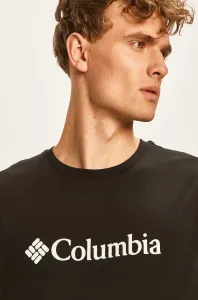 Tričko Columbia 1680053.-835, pánske, čierna farba, s potlačou #5519795