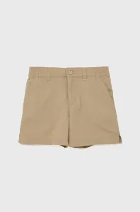 Detské krátke nohavice Columbia béžová farba, jednofarebné, nastaviteľný pás #206570